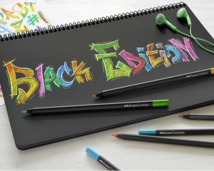 Set 12 creioane colorate Black Edition Faber Castell