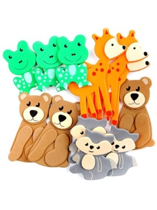 Set 12 figurine autoadezive spuma animale din padure Dp Craft kspi-343