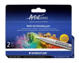Set 2 markere blender cu varf de pensula, 893-BP-BK2, Staedtler
