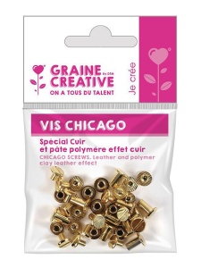 Set 20 capse Chicago pentru piele Graine Creative 264996
