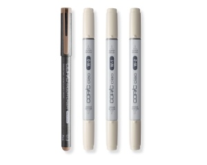 Set 3+1 Copic Ciao Colectia SHADE Gri Deschis cu Ton Cald 22075421
