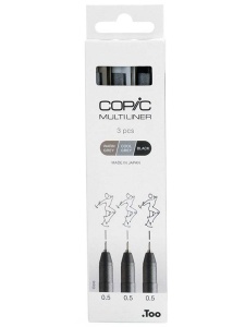 Set 3 Multilinere Copic - 1x Negru si 2 x Gri 22075633