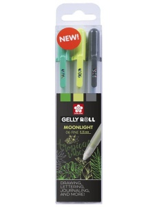 Set 3 Pixuri cu gel Botanic Moonlight fluorescent Sakura poxpgbmoo3g