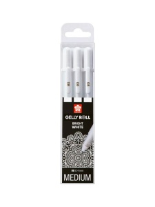 Set 3 pixuri gel alb Gelly Roll Sakura