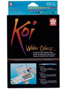 Set 48 Acuarele Koi Sketchbox Sakura xncw-48n