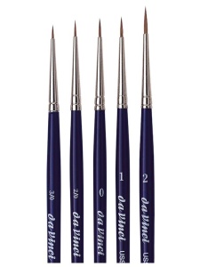 Set 5 pensule cu varf din fire naturale da Vinci 5257