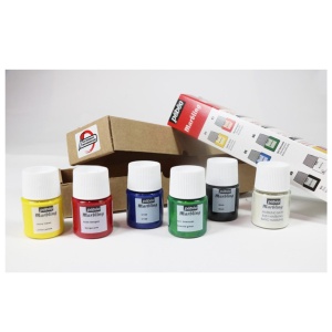 Set 5 x 20ml culori marmorare + pudra ingrosare Marbling Initiation Pebeo 756495