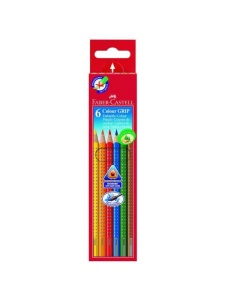 Set 6 creioane colorate Grip 2001 Faber Castell 112406