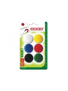 Set 6 magneti colorati 30mm Arda ACL02