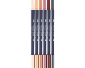 Set 6 markere portret profesionale pe baza de alcool 2 capete Goldfaber Faber-Castell FC164812