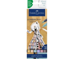 Set 6 sketch marker 2 capete fashion goldfaber Faber-Castell FC164808