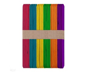 Set 60 buc. bete din lemn colorate 14,8 x 1,7 cm DP Craft KSPA-007