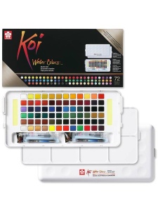 Set 72 acuarele Koi Sketchbox Sakura xncw-72n