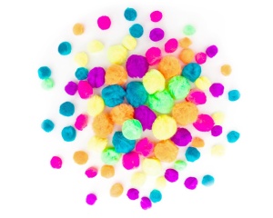Set 78 buc. pompoane neon DP Craft KSPO-003