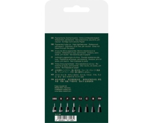 Set 8 liner Pitt Artist Pen negru cu tus pigmentat Faber-Castell FC167158