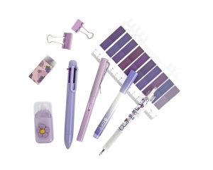 Set 9 accesorii de papetarie lila pastel DP Craft DPSG-004
