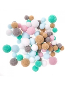 Set 90 pom-pom pastel Frosty Dp Craft CEOZ-167