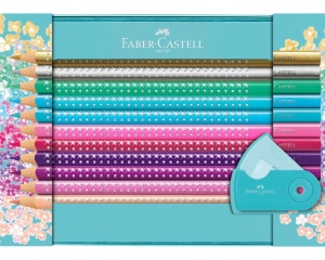 Set cadou 20 creioane colorate Sparkle ascutitoare Faber Castell FC201641
