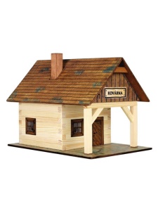 Set constructie arhitectura din lemn Fierarie Walachia WLMK08, 86 piese