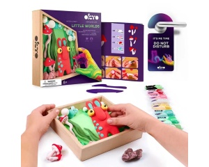 Set Creatie Lemn si Argila 21x21cm Model Mama Troll Okto OK20031