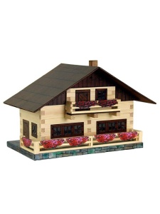 Set de constructie din lemn, Pensiune Alpina, 195 piese, WLMK43, Walachia
