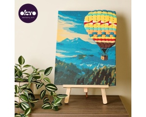 Set de Pictura 3D cu Argila Usoara Model Balon cu Aer Cald 30x40cm Okto