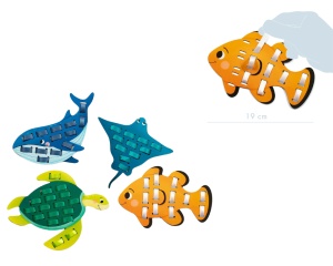 Set de tesut cu panglici animale marine Filanimo Mandarine KC170C