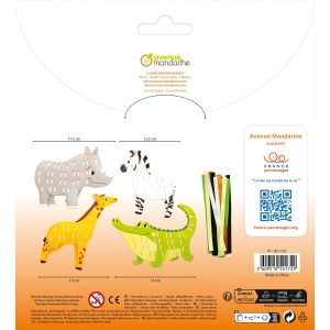 Set de Tesut cu Panglici Filanimo Animale Salbatice Avenue Mandarine KC172C