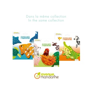 Set de Tesut cu Panglici Filanimo Animale de la Ferma Avenue Mandarine KC171C