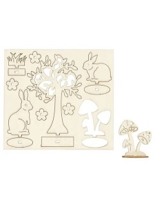 Set Figurine cu tematica de Paste, din lemn 57942