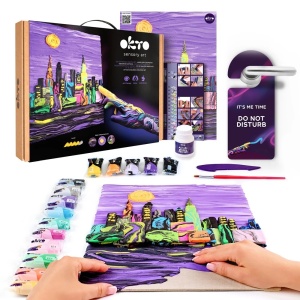 Set pictura 3D cu argila usoara 30x40 cm Skyline New York Okto 10040