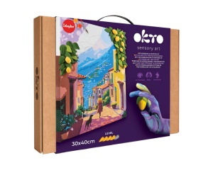 Set Pictura si Modelare 3D cu Argila Usoara 30x40 cm Lemon Weekend Okto 30008