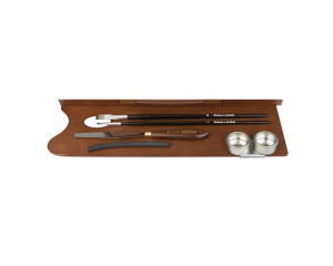 Set profesional pentru pictura in ulei Norma Professional Schmincke, 15 culori x 35 ml + alb 120 ml, cu accesorii, in cutie de lemn, cod 71115097