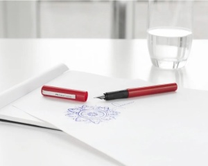 Set Stilou cu 6 Rezerve Cerneala Royal Blue Faber Castell