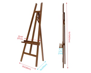 Sevalet Profesional de Studio MEEDEN Basic A-Frame din Lemn de Pin, culoare nuc deschis, 140 cm, cod AFE-6016S-QHT - Img 5
