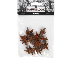 Anason stelat pentru decorare, 25-30 mm, 10 bucati, Nature Look, 50244, Creativ Company