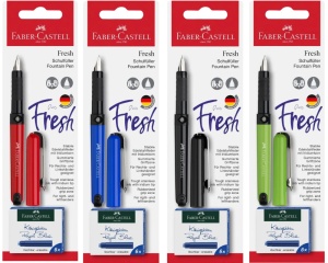 Blister stilou scolar Vario si 6 cartuse cerneala Faber Castell 149898