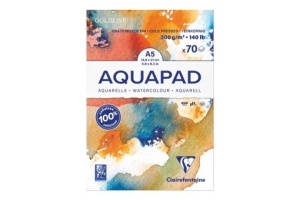 Bloc Clairefontaine Aquapad A5, 70 file, 300g pentru Acuarela