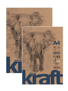 Bloc cu hartie kraft 70 g/mp 50 file Elephant Drasca