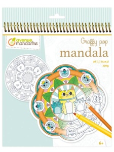 Carte de colorat Graffy Pop Mandale Avenue Mandarine - Animale, 36 file, spira GY030O