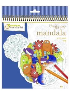 Carte de colorat Graffy Pop Mandale Avenue Mandarine - Jumble Monsters, 36 file, spira GY141C