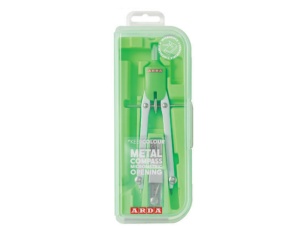 Compas geometrie 3 piese in cutie plastic pastel CO11FLU Arda