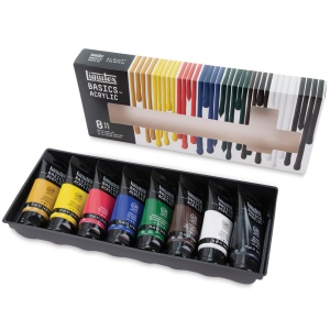 Culori acrilice 8 x 75 ml Basic Liquitex 101008