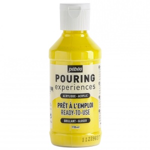 Culori acrilice Pebeo Pouring Experiences, 118 ml, gata de utilizare pentru pouring