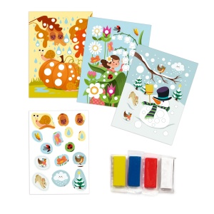 Cutie Creativa cu Pasta Modelatoare si Autocolante, Sezoanele Anului, Avenue Mandarin KC168C