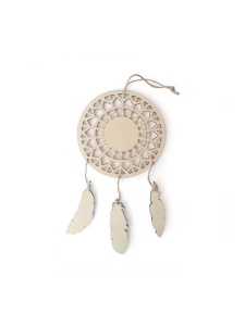 Decoratiune din lemn Pene 12.5 x 23.5 x 0.2 cm Graine Creative 101148