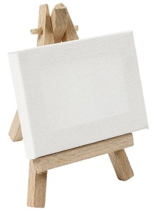 Decoratiune Mini-sevalet din lemn, cu panza 11.5 x 8cm Creativ Company 25735