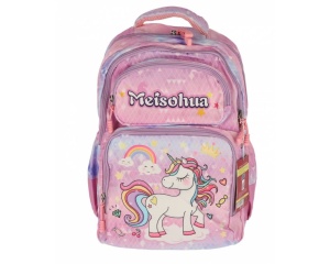 Ghiozdan pentru clasa pregatitoare Unicorn, mov, SWUNICOR10, Pigna