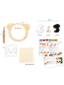 Kit broderie panda 15cm Graine Creative 420207