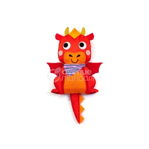 Kit Creativ de Cusut pentru Copii model Aaron the Dragon Avenue Mandarine KC139C - Img 3